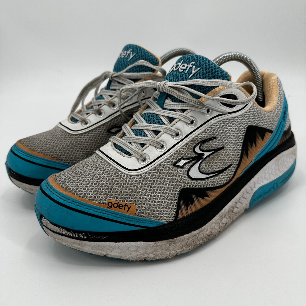 gdefy Gravity Defyer athletic shoes sneakers versatile comfort turquoise gray 10